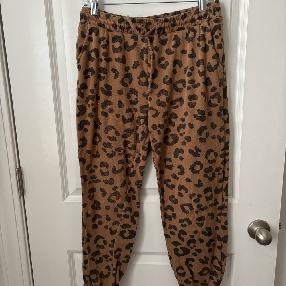 Secret Treasures Brown Leopard Kids Sweatpants